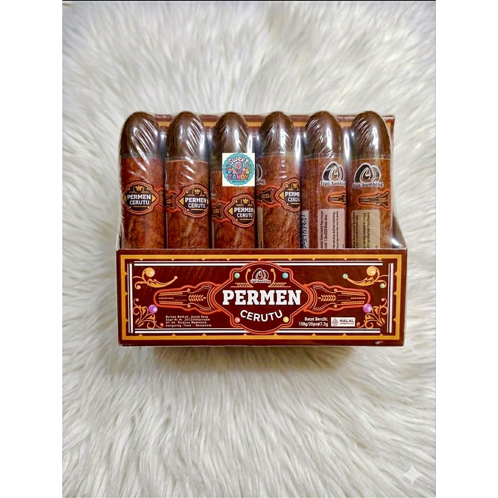 3D PERMEN COKLAT BENTUK CRUTU ISI 30PCS