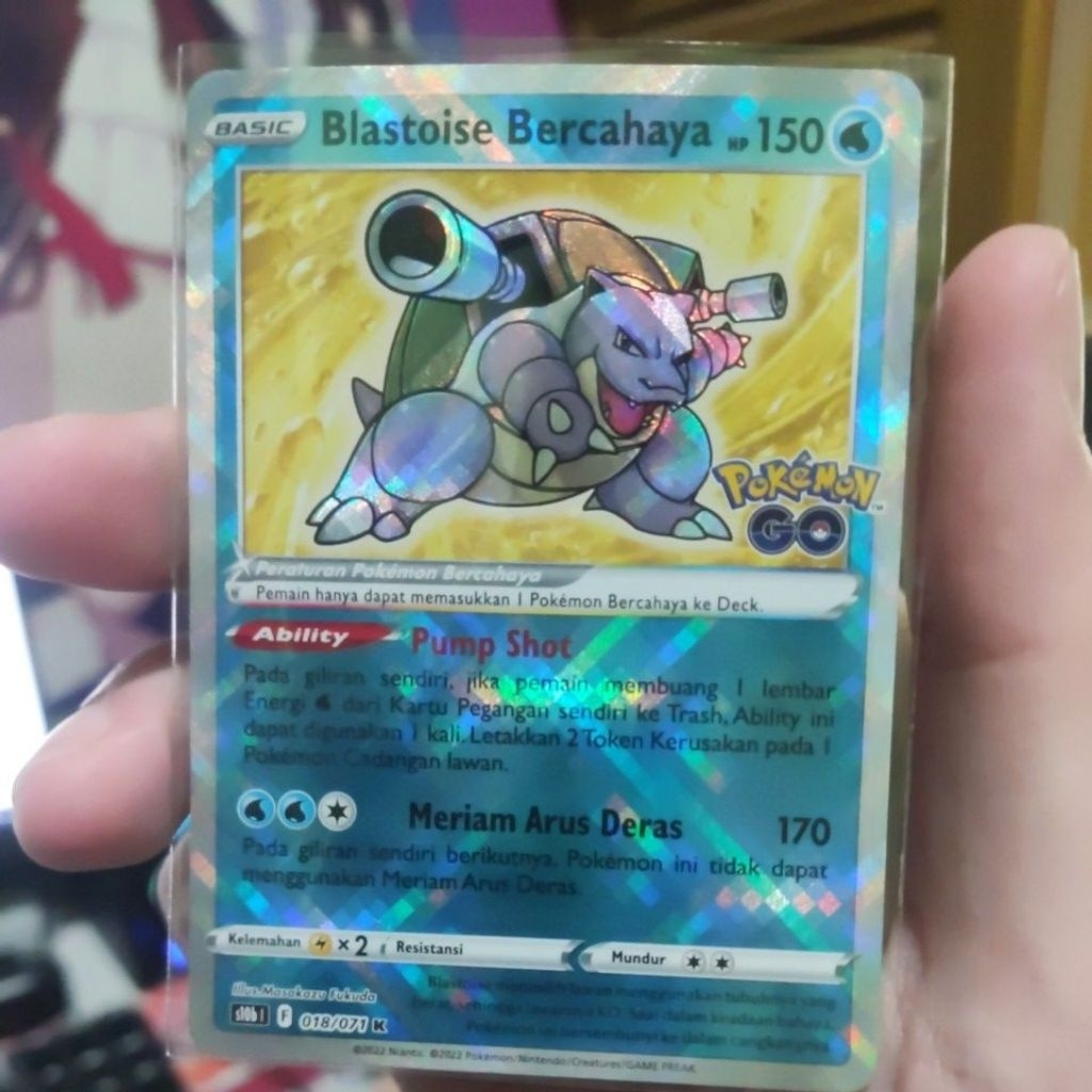 Blastoise Bercahaya pokemon go kartu pokemon tcg indo