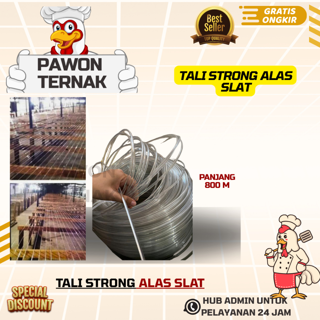 TALI STRONG SLAT MESH - TALI PENGIKAT ATAU PENYANGGA SLAT PLASTIK MESH ROLL - TALI STRONG