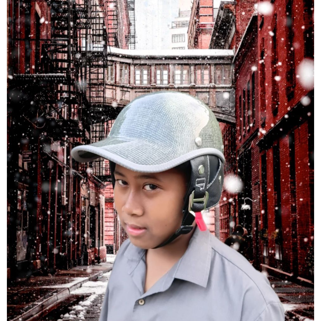 Mx700 CUSTOM HELLM ANAK/REMAJA TOPI SNAPBACk STYLE  MOTOR LISTRIK SCUTER