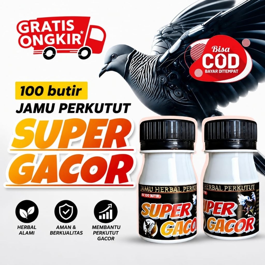 Super Gacor Extra Jamu Penggacor Perkutut Lokal & Bangkok 100 Pills Herbal Alami Meningkatkan Frekue
