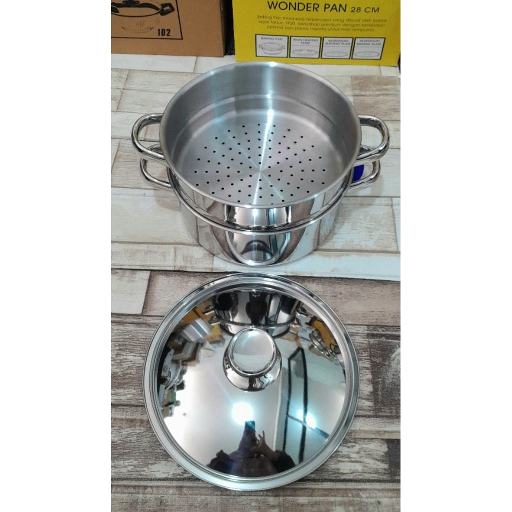 MORGAN WARE POT& STEAMER WITH COVER 24CM