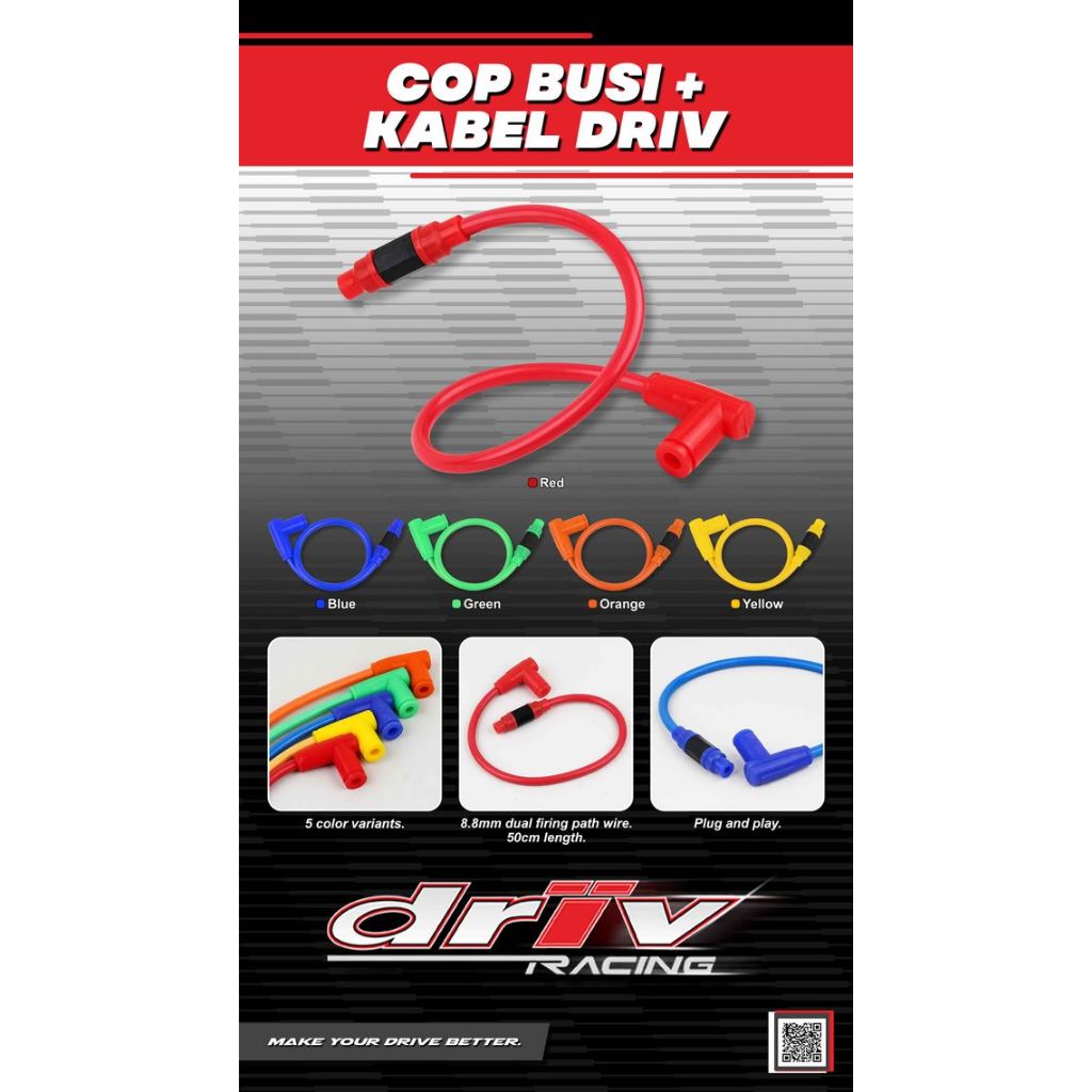 Cop Busi + Kabel Universal DRIV | Kabel Busi Motor
