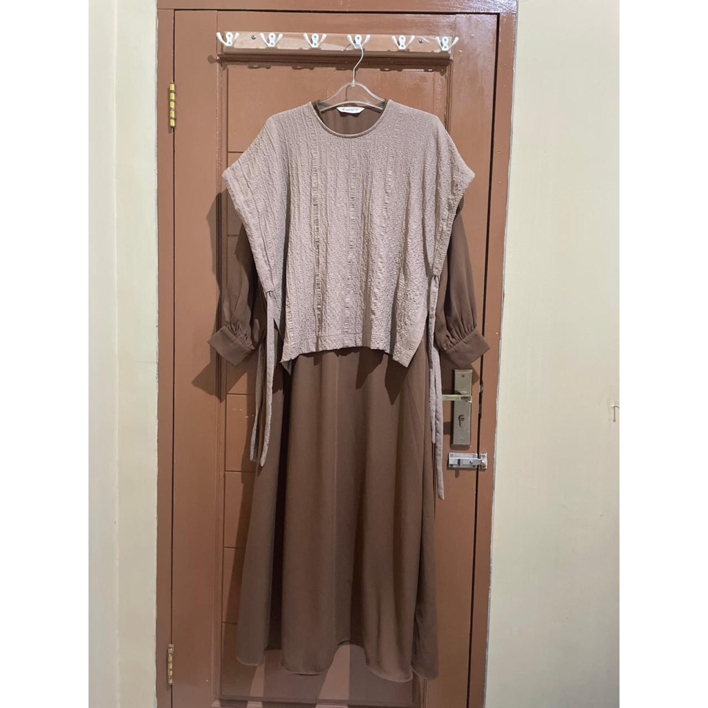 PRELOVED Dania Dress Gamis Vest Tali - Jamise Syari
