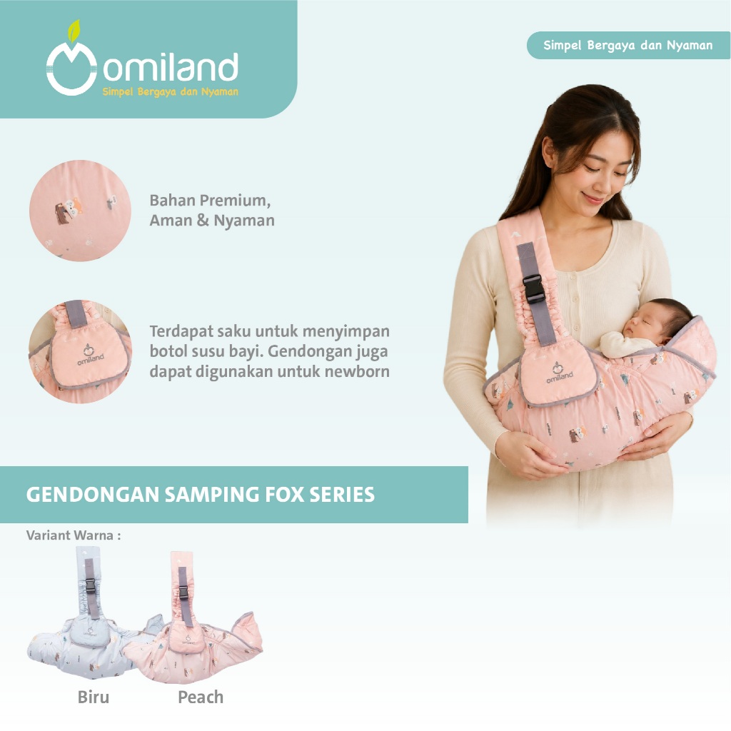 Omiland Gendongan Samping Bayi Instan Fox Series OG02051 OG02052