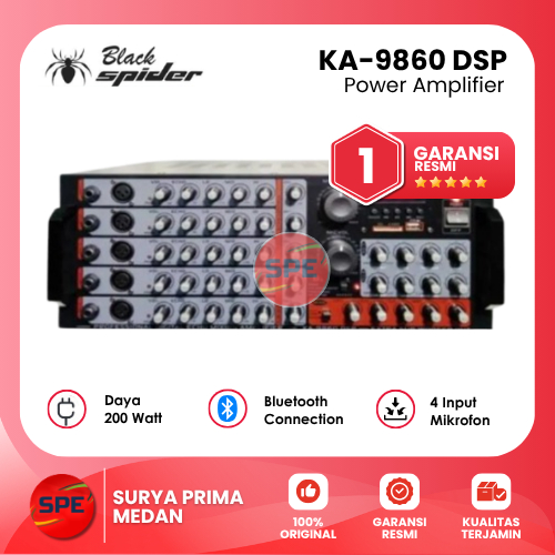 POWER AMPLIFIER BLACK SPIDER KA 9860 DSP AMPLI BLACKSPIDER 9860DSP
