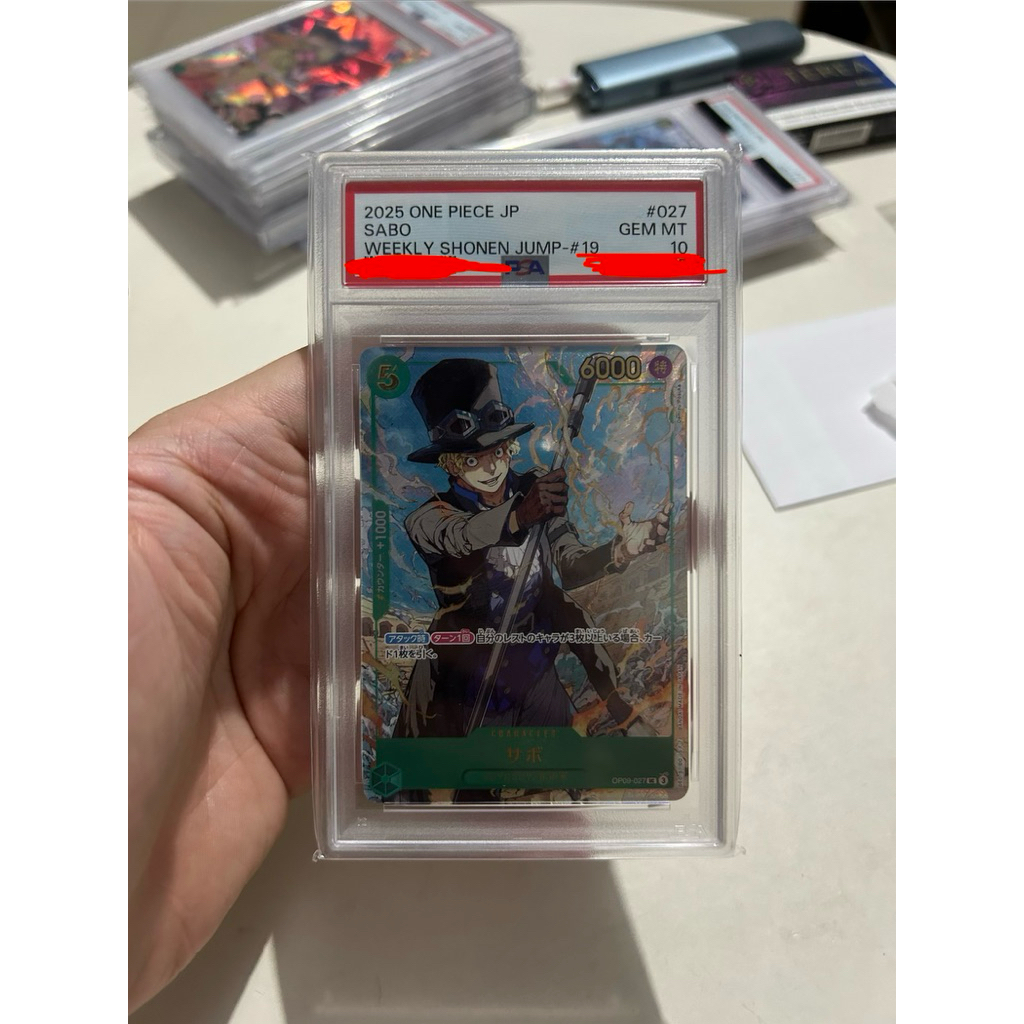 One Piece TCG Card - Sabo Weekly Shonen Jump OP09-027 PSA 10