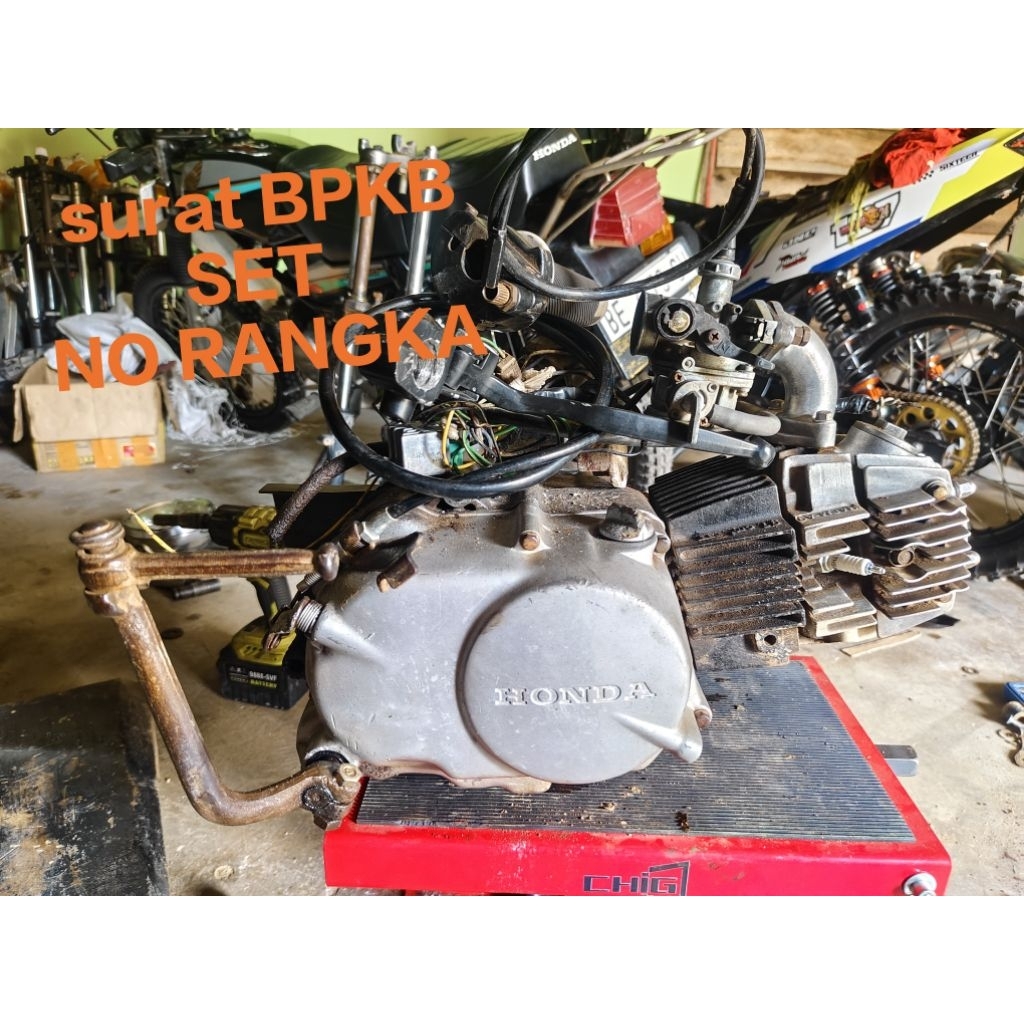 mesin win 100 set pengapian dan karbu siap naik rangka