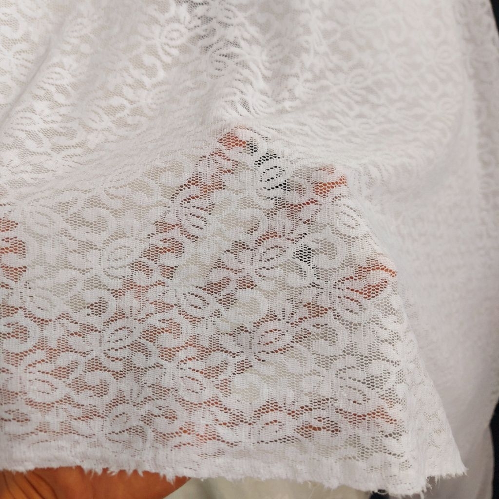 kain brokat premium  - kain brokat motif  - kain brokat street ( putih street) c-19