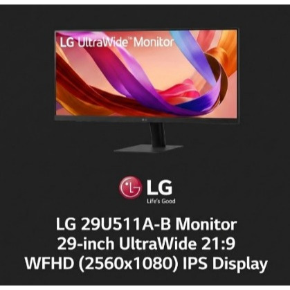 LG 29U511A-B Monitor 29-inch UltraWide 21:9 WFHD (2560x1080) IPS Display+PALET KAYU