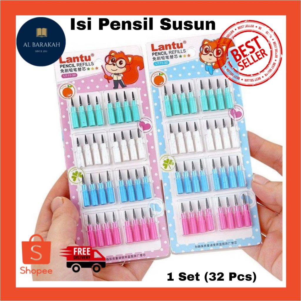 1 Set  Isi ulang pensil susun sambung / refill pensil susun / isi ulang pensil susun sambung