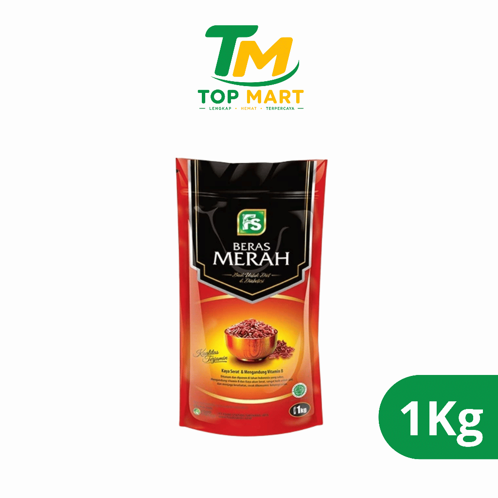 BERAS MERAH FS 1KG - PREMIUM ORIGINAL TINGGI SERAT BERAS MERAH BERKUALITAS