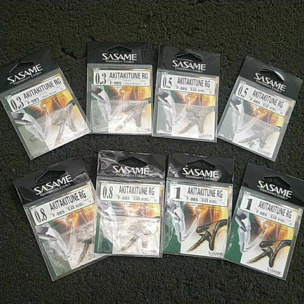 Kail Sasame Akitasune RG 0.3 0.5 0.8 1 hook pancing Kitsune Ring Micro fishing kuat tajam berkualita