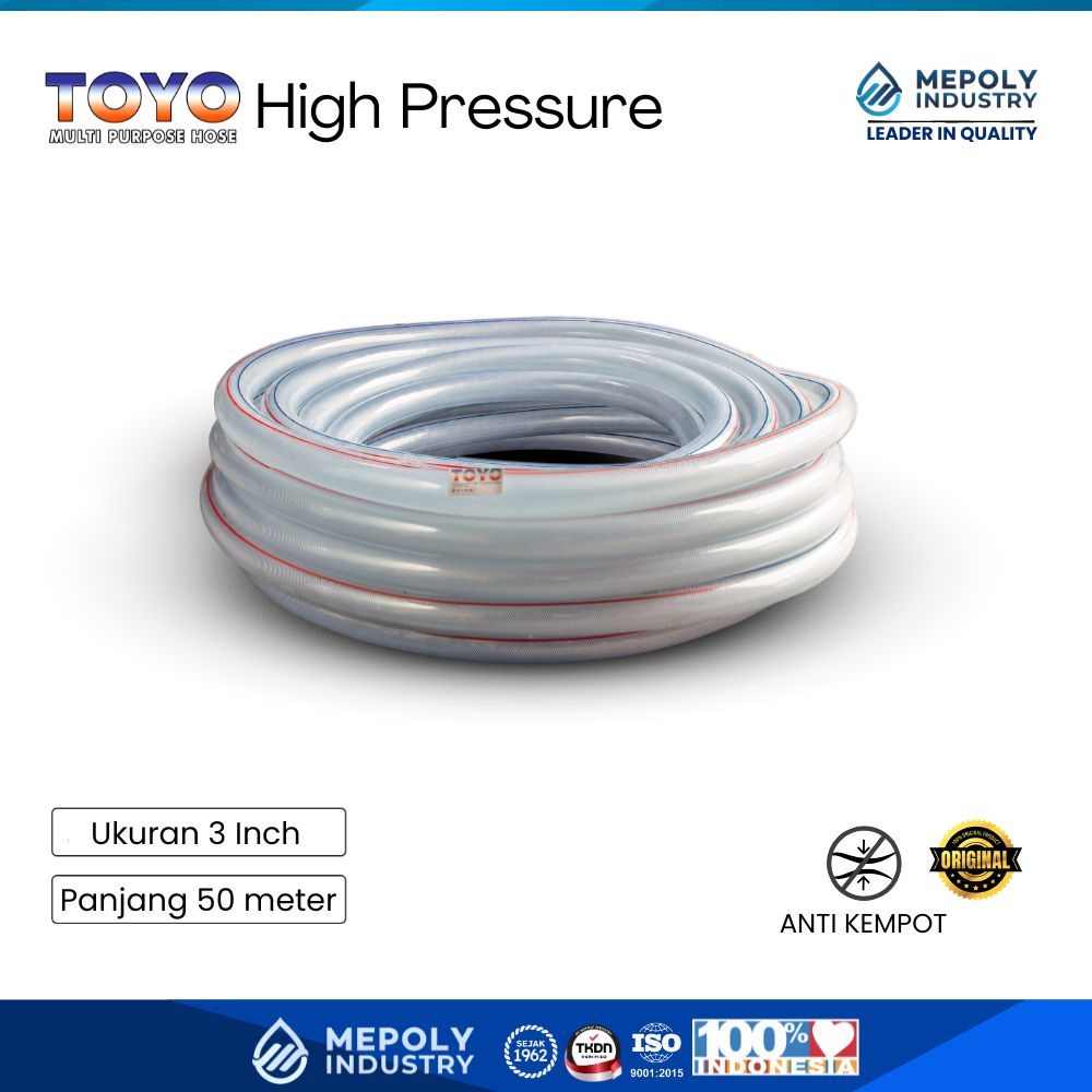 Selang Benang Toyo 3 Inch, Panjang 50 Meter (Hiprex)