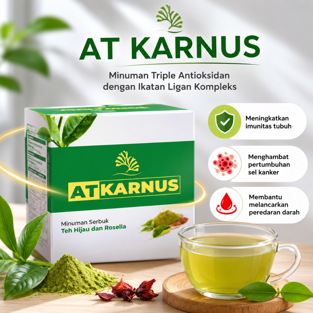 AT karnus Original Kemasan Box Isi 60 Sacet | ALGA TEA Antioksidan Tinggi Alga Kolagen Algatea tea h