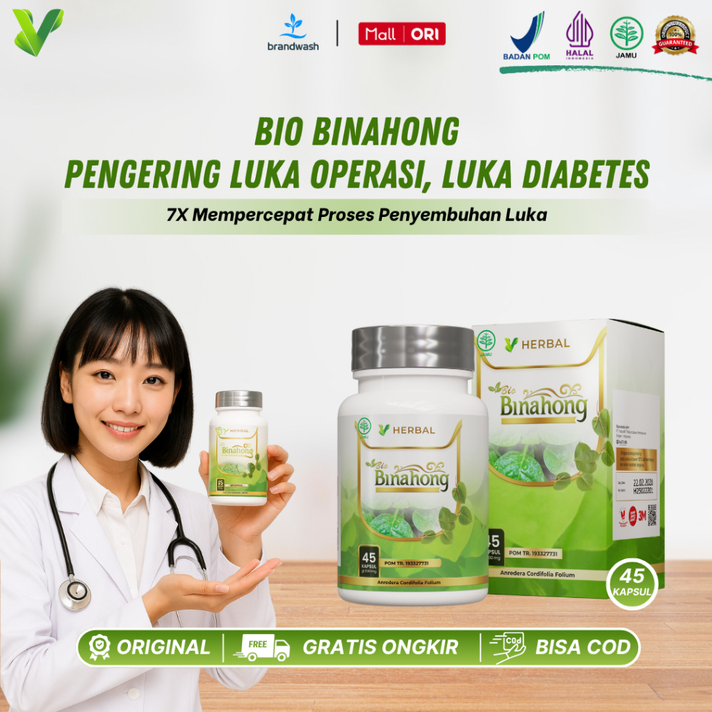 Bio Binahong – Suplemen Luka & Regenerasi Kulit | Obat Luka Diabetes, Luka Kering dan Operasi