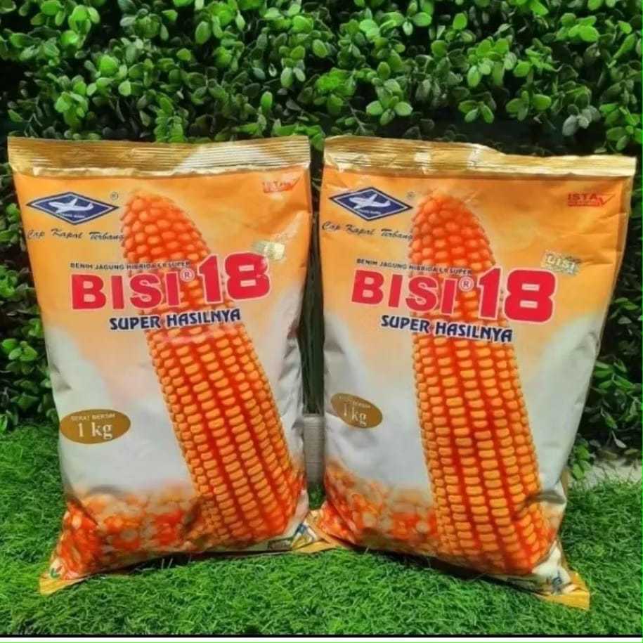 Benih Jagung BISI 18 Asli Kemasan 1 Kg - Biji Bibit Jagung Hibrida Unggul Original