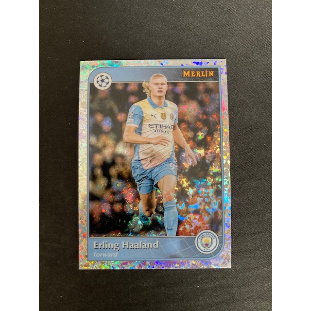 Kartu Koleksi Sepak Bola Soccer Topps Merlin Manchester City Erling Haaland 73