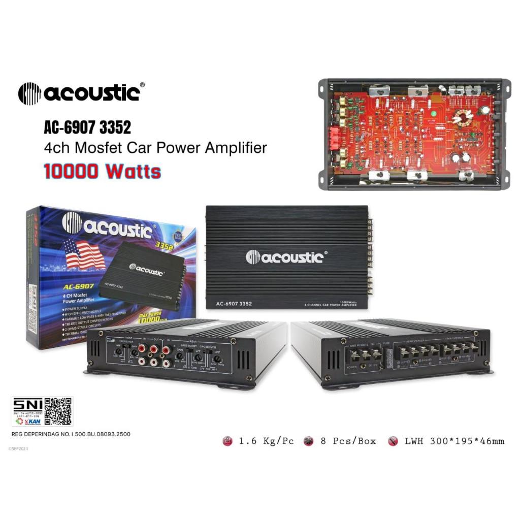 Acoustic AC-6907 3352 Power Amplifier Mobil