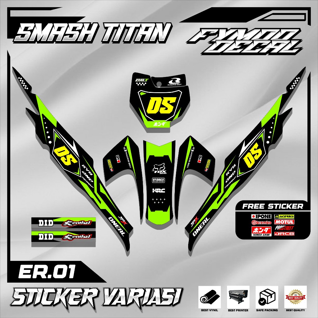 (NEW) STICKER DECAL STRIPING RBT HONDA SMASH TITAN 155 CUSTOM SUPERMOTO TERBARU KODE 26.01