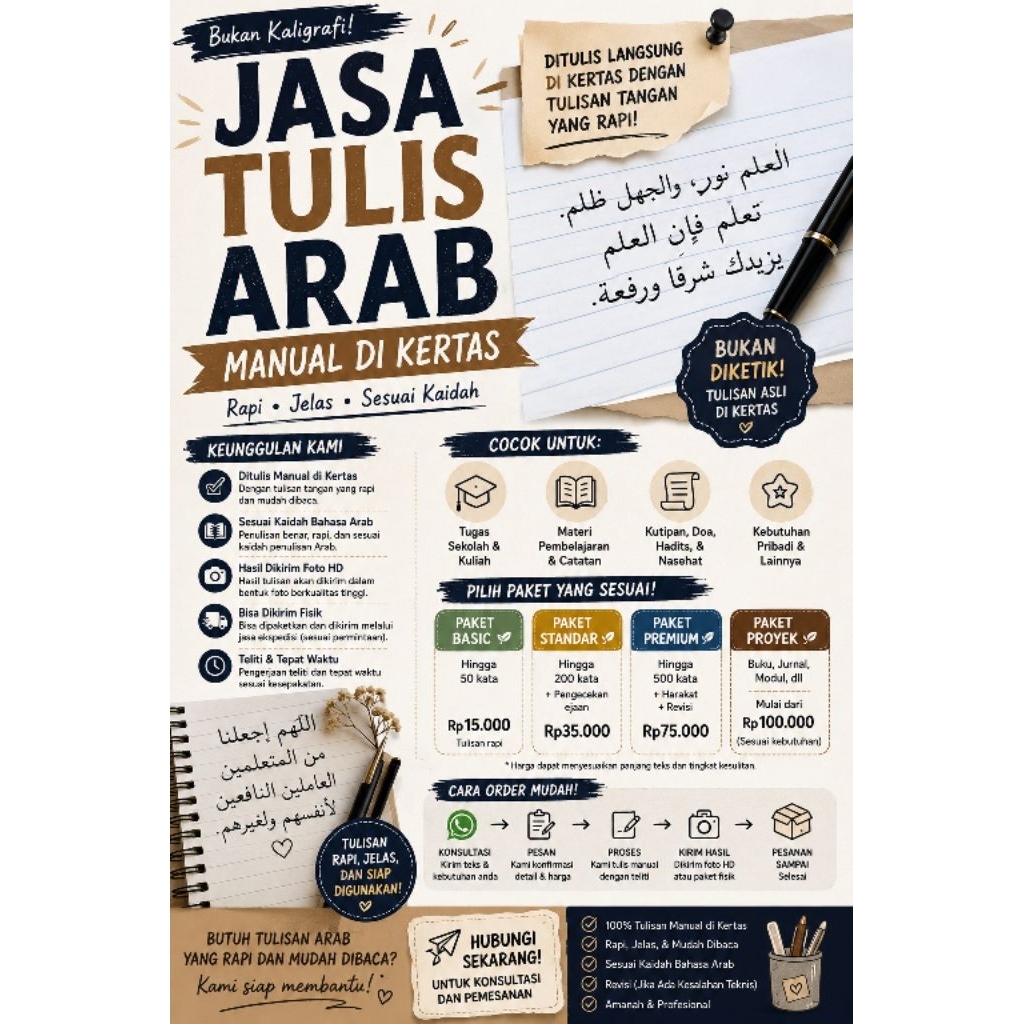 Jasa Tulis Arab Manual