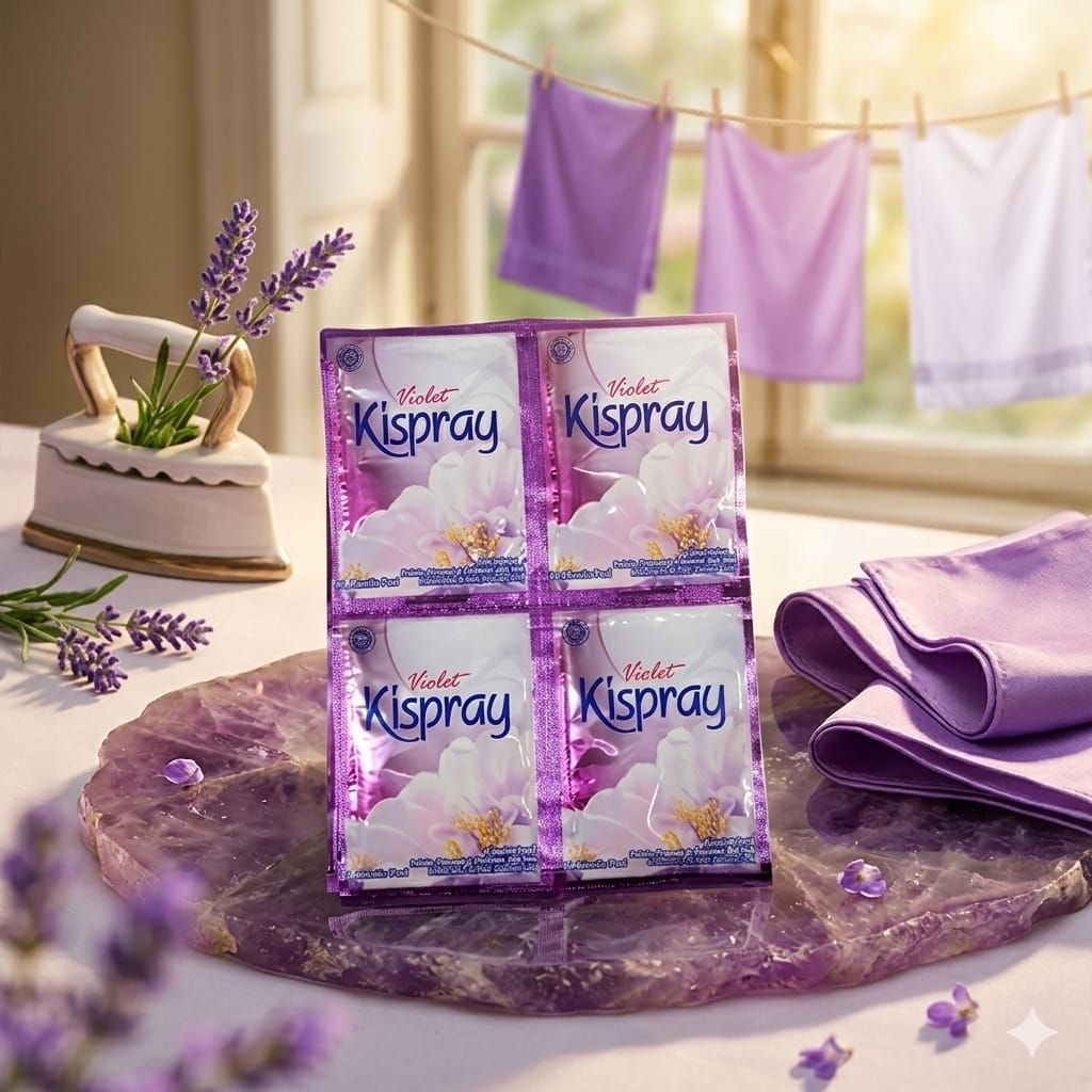 Kispray Pewangi Pakaian 24 sachet - Violet, Bluris, Amoris