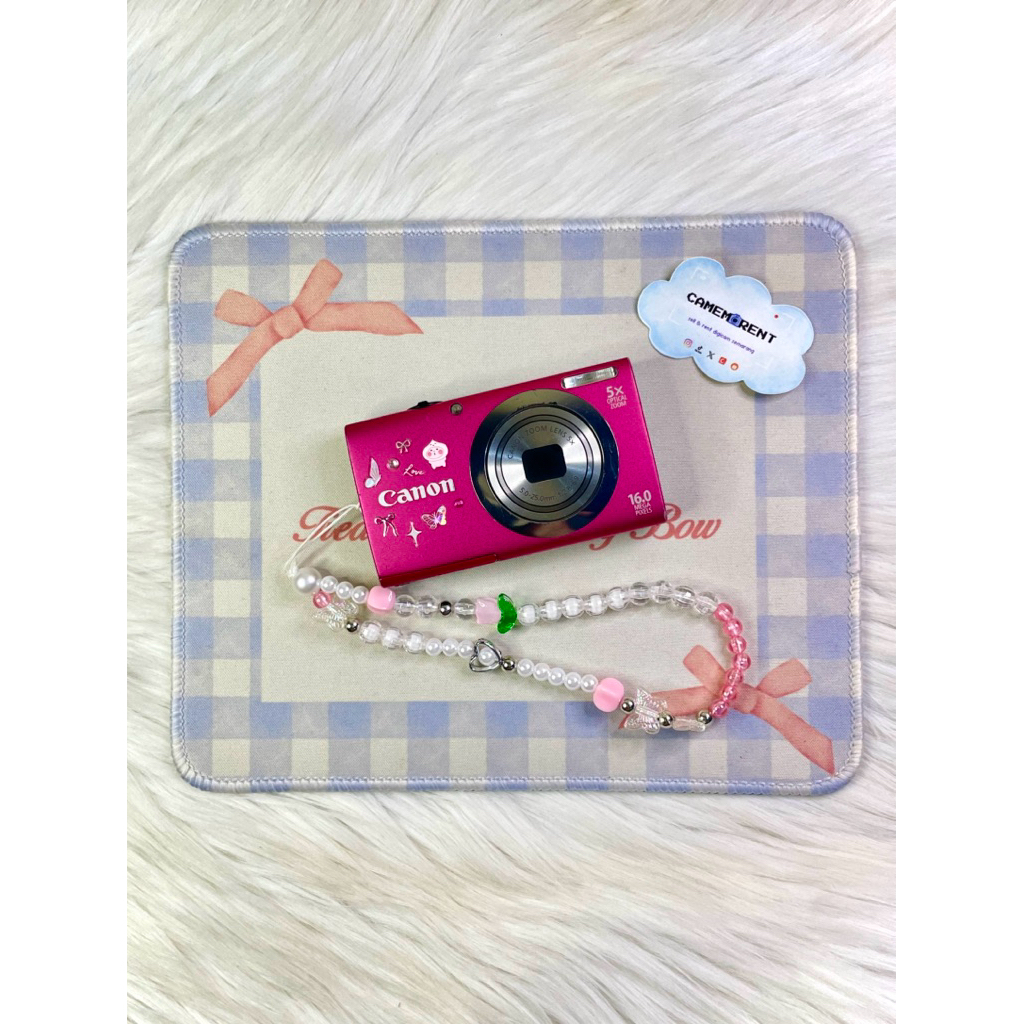 CANON POWERSHOT A2300 hot pink digicam by camemorent camera digital camdig kamera pocket saku