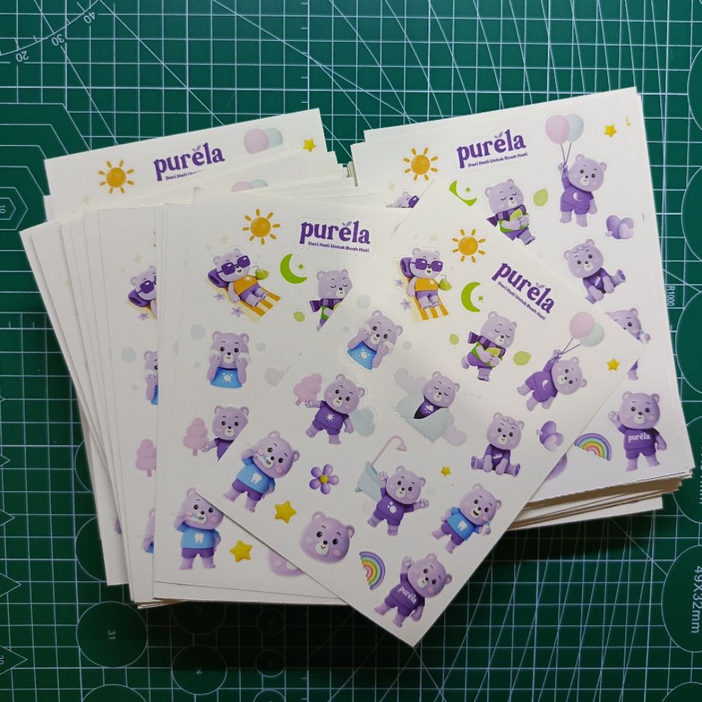 Cetak Sticker Sheet Custom A6 Murah | Cetak Sticker Pack Custom A6 Murah