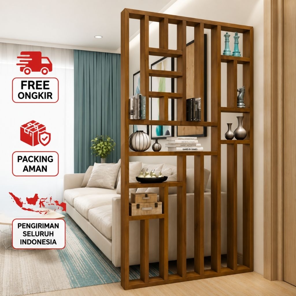 Promo partisi ruangan minimalis | Partisi kayu pembatas ruangan