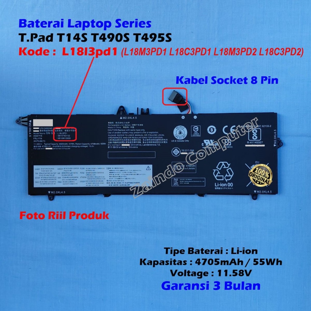 KODE L18L3PD1 L18M3PD1 L18C3PD1 L18M3PD2 L18C3PD2 THINKPAD T14S T490S T495S THINKPAD T490S T490S