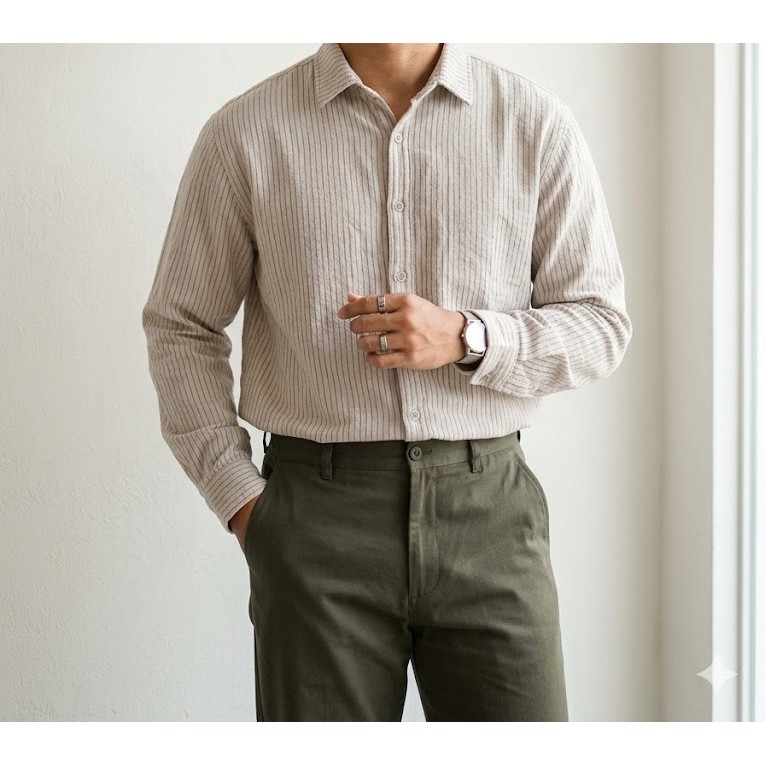 Kemeja panjang casual global work