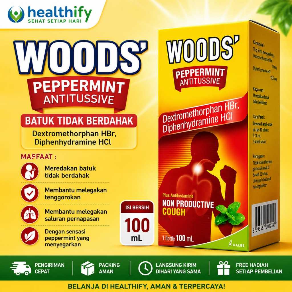 Woods Antitussive ATT 100ml - Obat Batuk Tidak Berdahak
