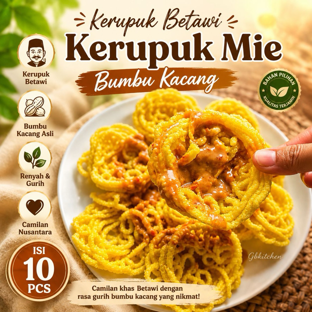 KERUPUK MIE kuning BUMBU KACANG