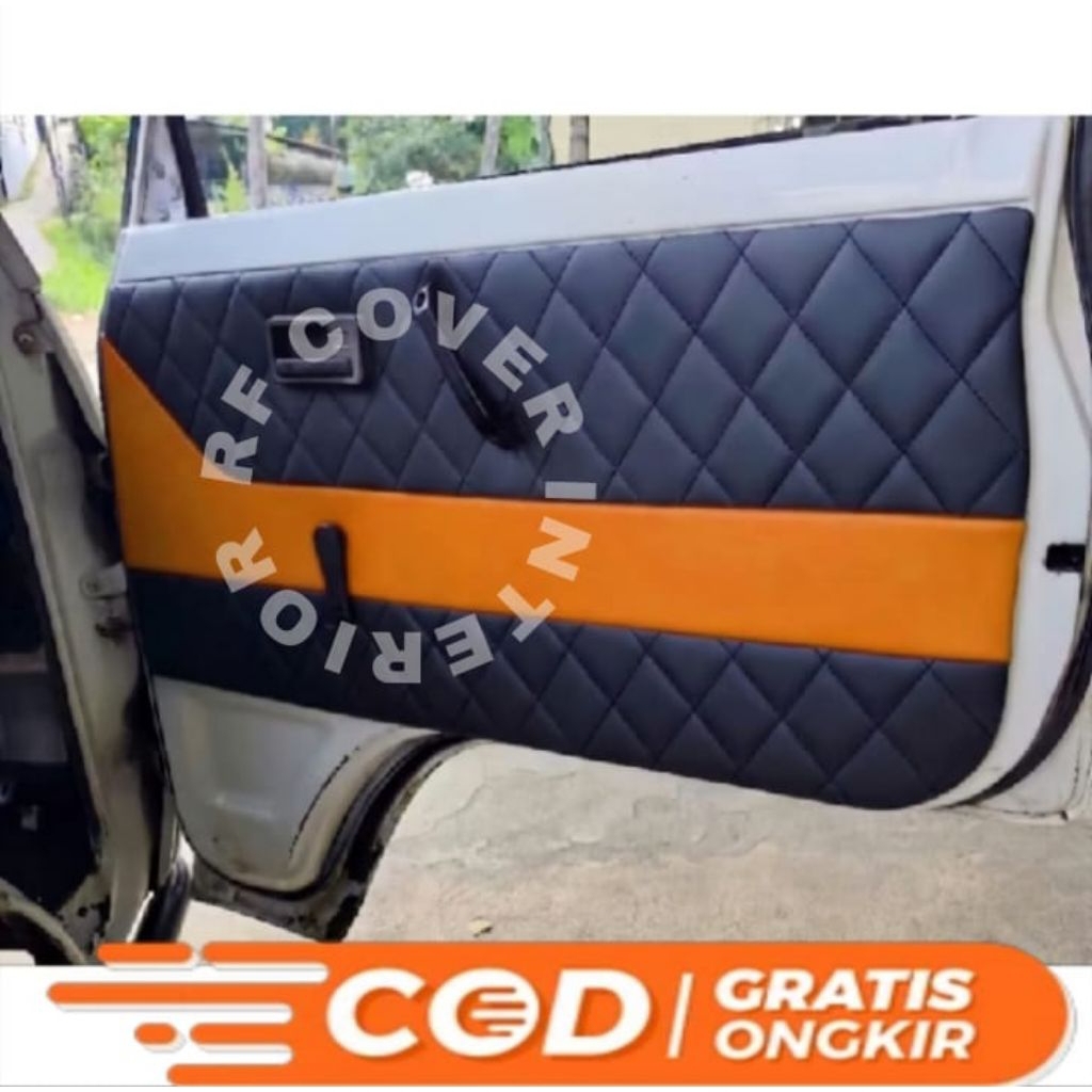 Doortrim mobil Carry Futura pick up bahan kulit sintetis tebal sepasang kanan kiri, cover pintu mobi