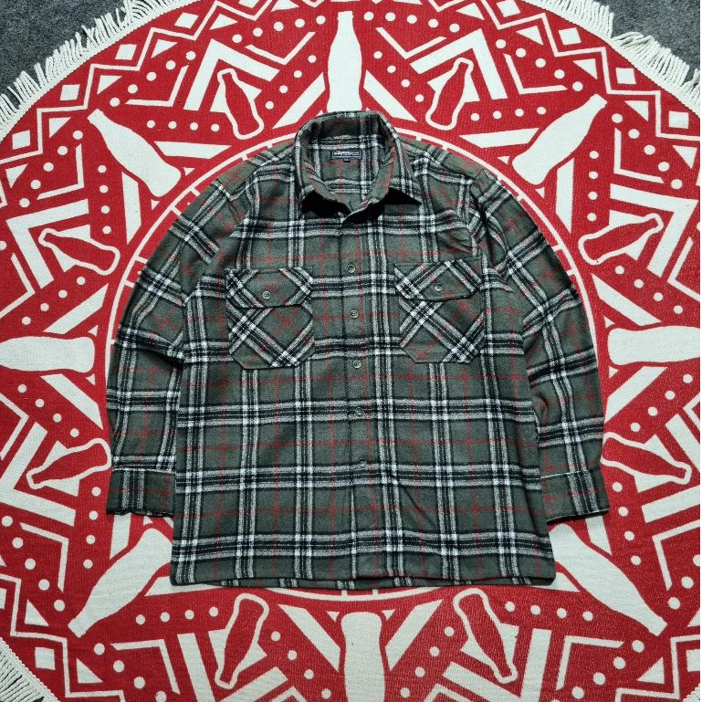 Kemeja Flannel Symbiose double Pocket