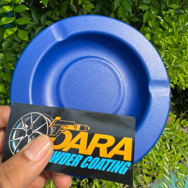 Bubuk Powder Coating Biru Blue RAL 5002 Sandy Texture Pasir