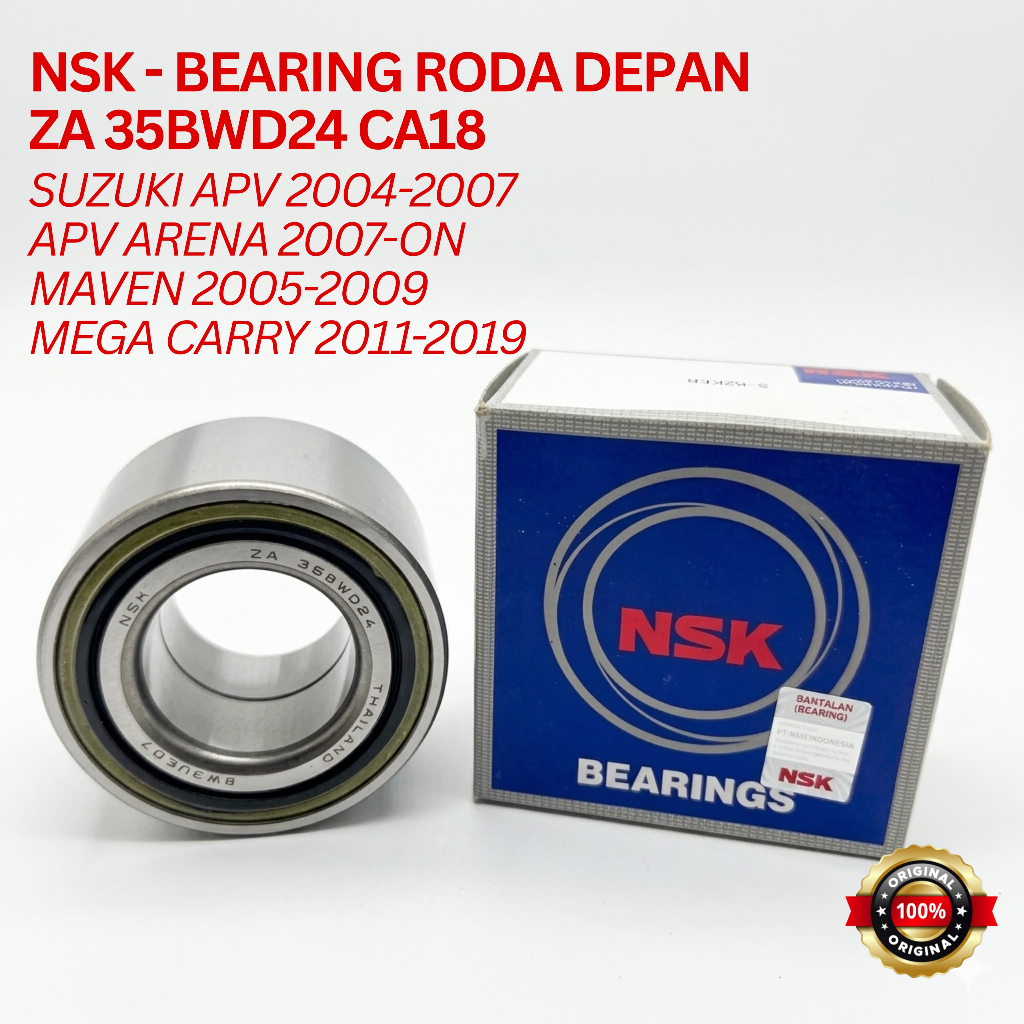 Bearing Roda Depan APV/ Arena/ Maven/ Mega Carry NSK ORIGINAL (ZA 35BWD24 CA18)