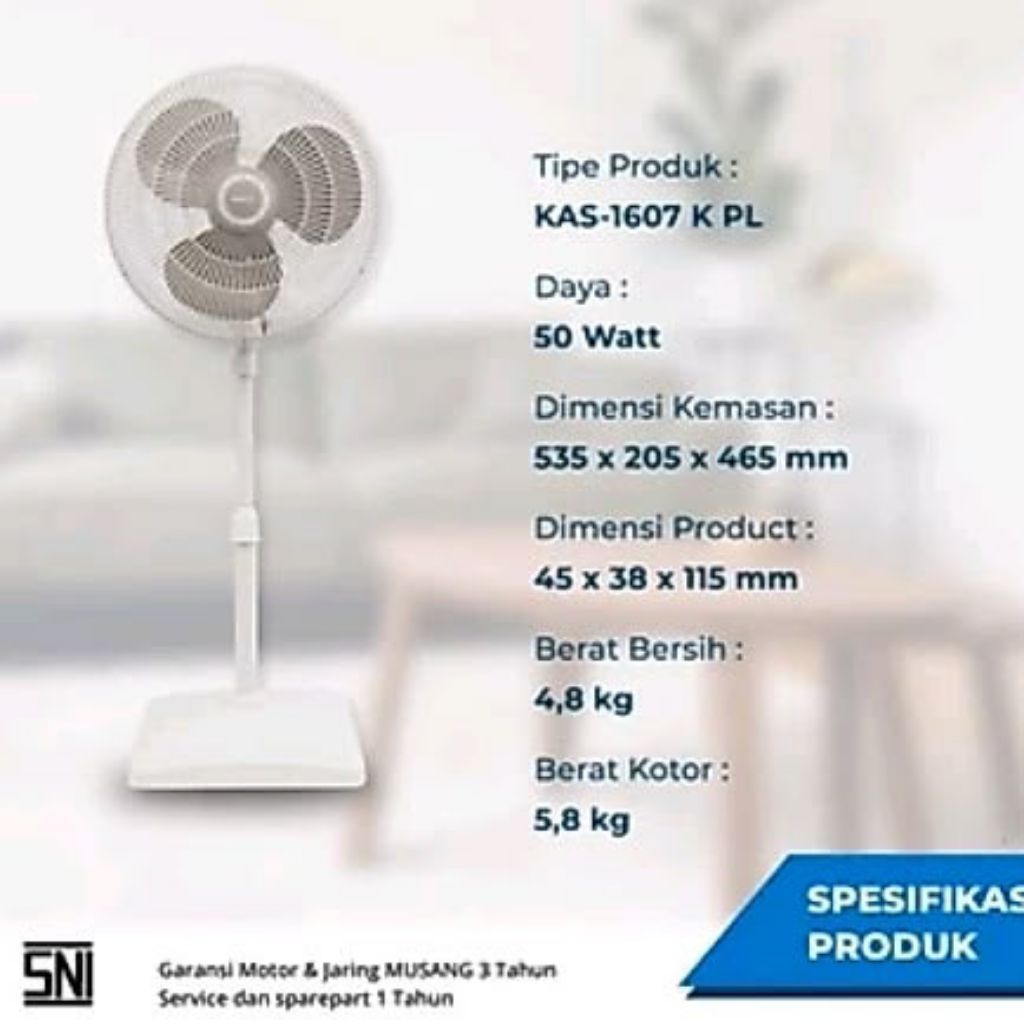 Kipas Angin Miyako KAS-1607 K PL