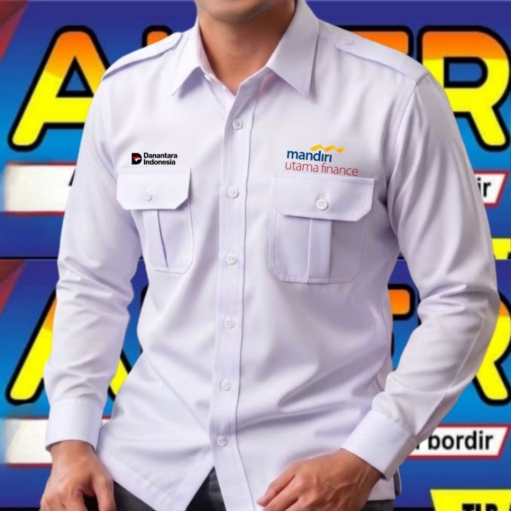 ready kemeja mandiri utama finance baju mandiri utama finance seragam mandiri utama finance Pdh mand