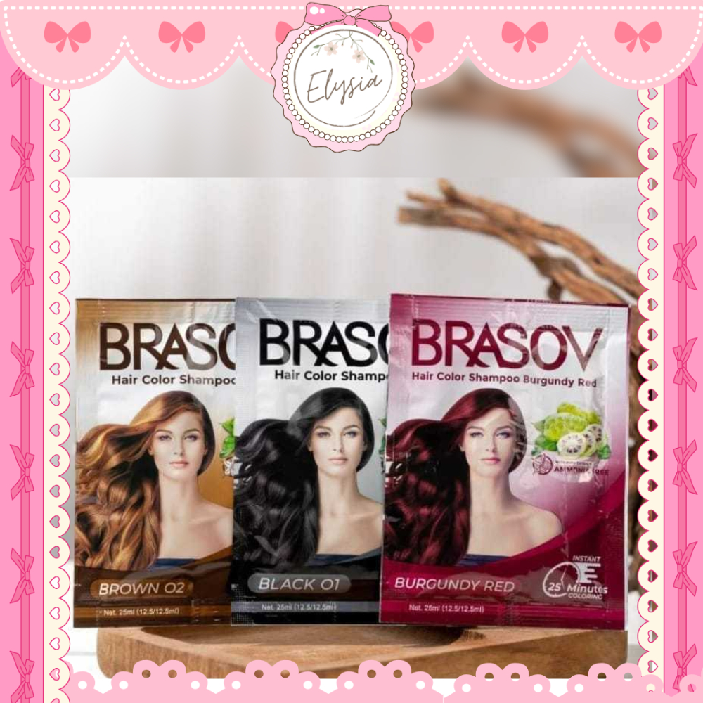 BRASOV Hair Color Shampoo / Semir Rambut Shampoo / Pewarna Rambut