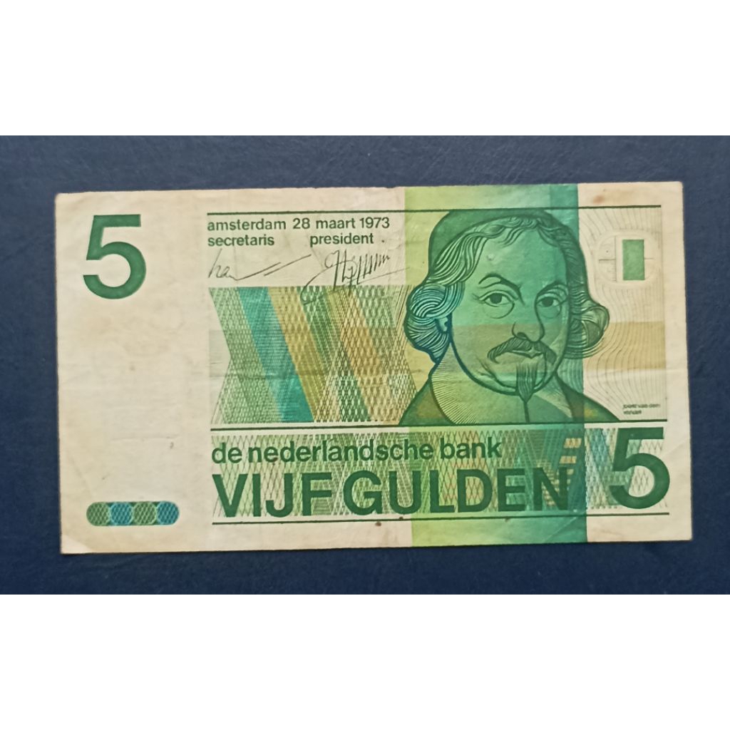UANG KERTAS BELANDA 5 GULDEN