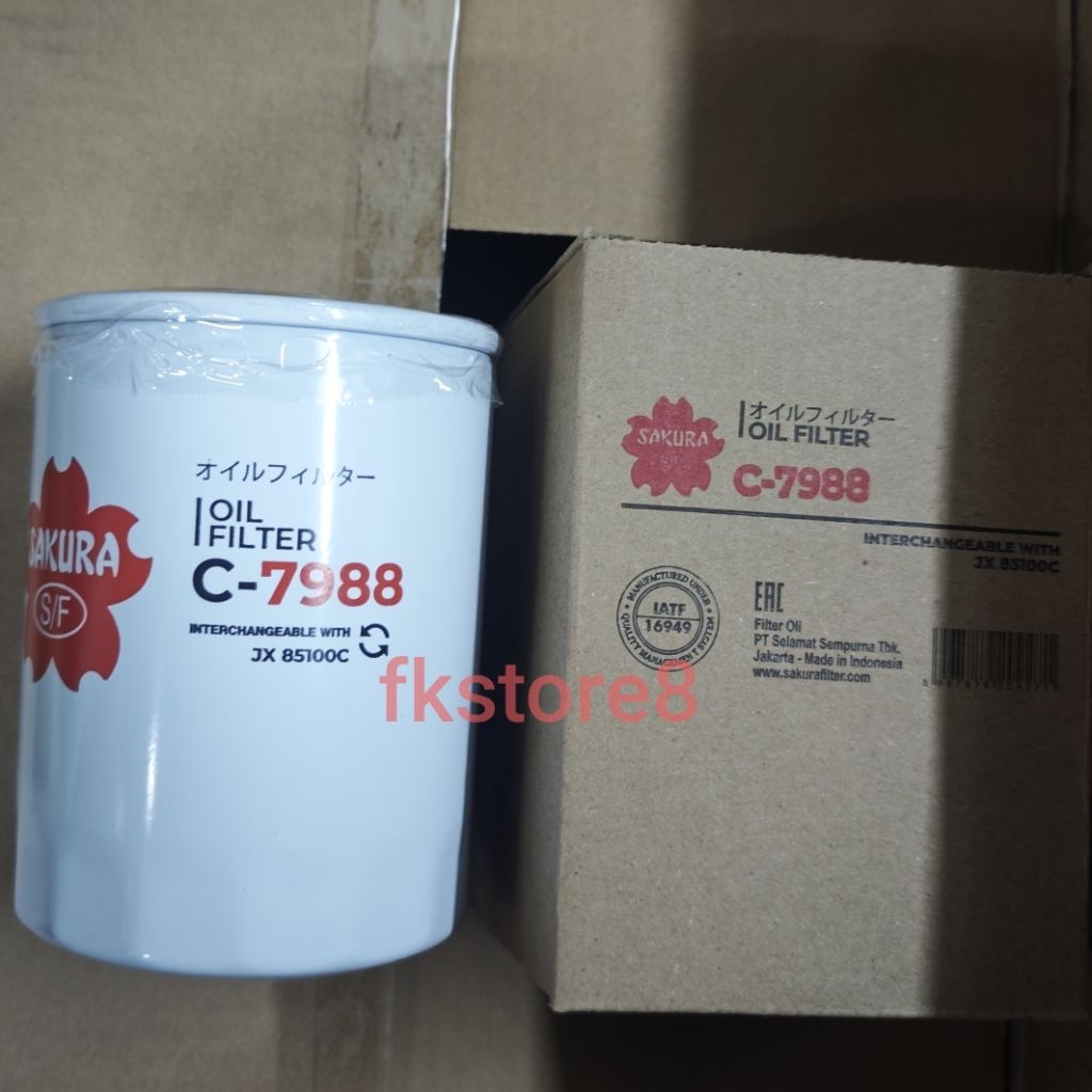 Oil Filter Sakura C7988 Filter Oli C-7988 JX 85100C