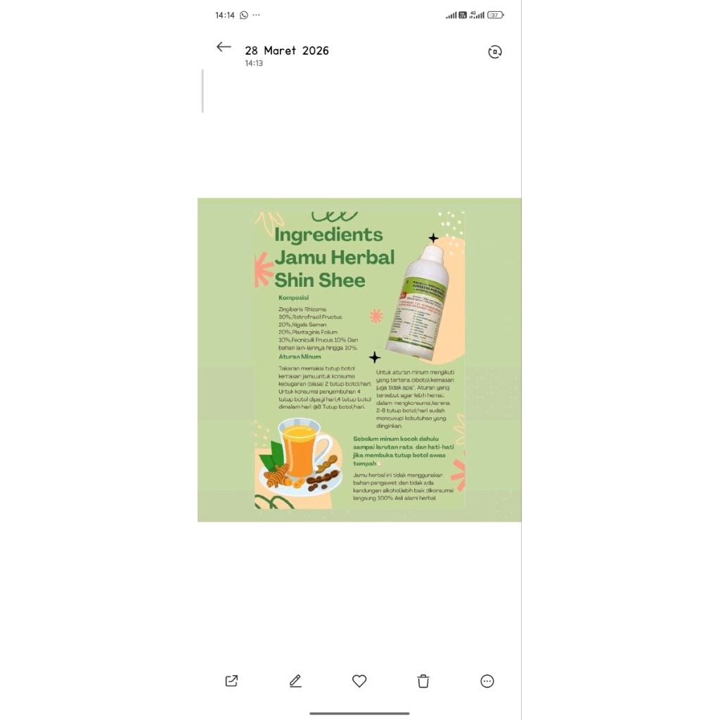 Jamu Herbal Ramuan Shin Shee TCM - 500 ml