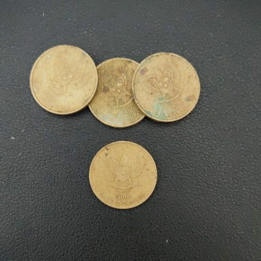 Koin Antik 500 Rupiah Tahun 2000 Melati Kuning Original Uncleaned Koleksi