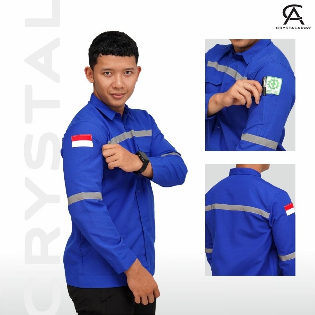 Wearpack Safety | Kemeja Safery | Werpack Atasan | Baju safety Lengan Panjang Scotlight