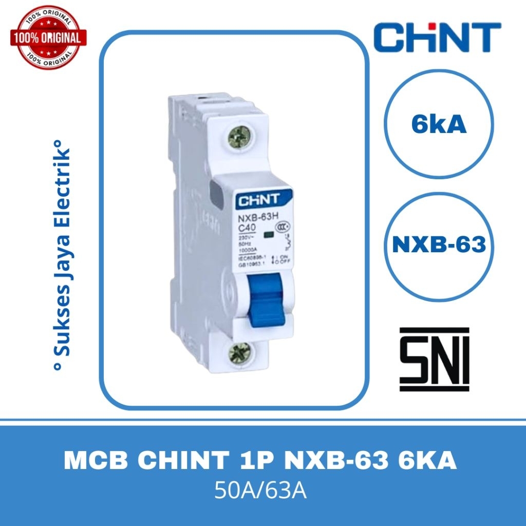 Mcb 6ka NXB-63 1 Phase 50/63 Amper