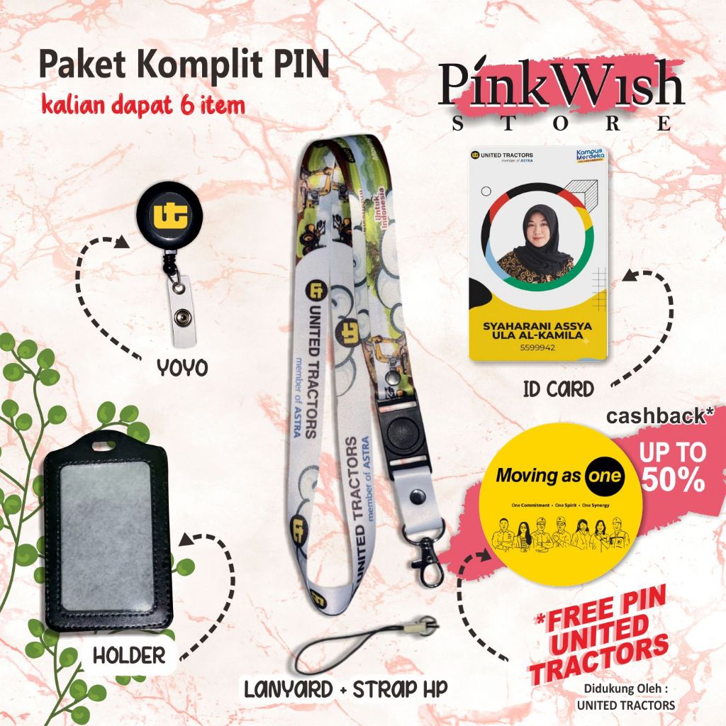 Tali IDcard United Tractors | Lanyard UNITED TRACTORS [ READY STOCK ] TERMURAH 