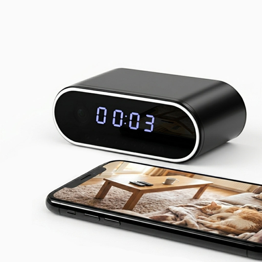 1080P Kamera Jam Tangan Wireless Mini Tersembunyi WIFI Micro Cam IR Night Alarm Kamera Video Jam Dig