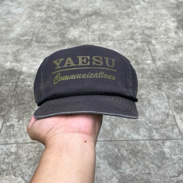Yaesu Communications Snapback Cap Hat HF Ham Radio Adjustable Black Cotton