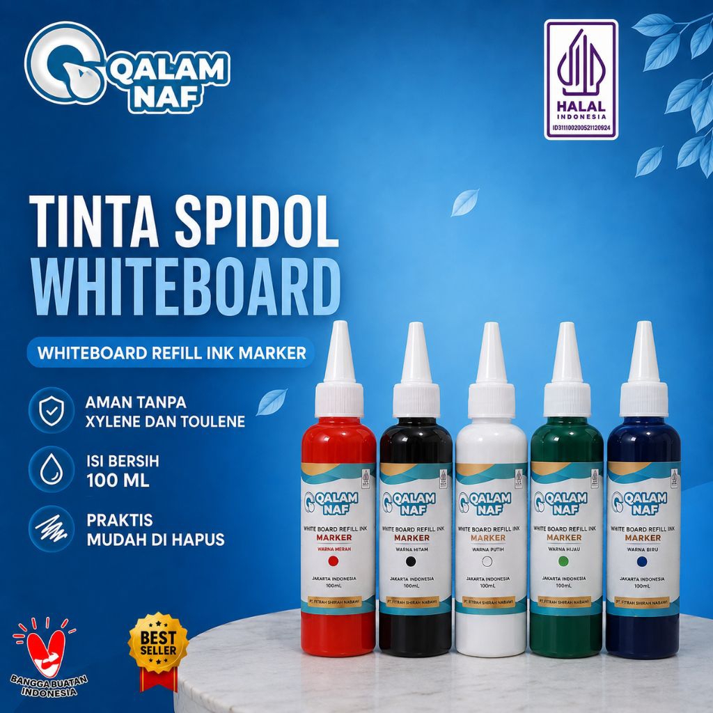 Tinta Spidol Whiteboard Qalam 100ml Refill Tinta Spidol papan tulis